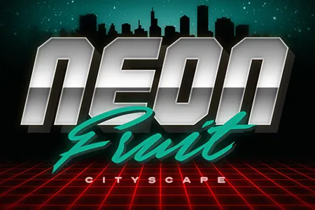 Neon Fruit Cityscape